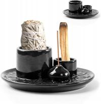 UCHWYT STOJAK NA KADZIDEŁKA PALO SANTO CERAMICZNY MEDYTACJA ZESTAW PREZENT