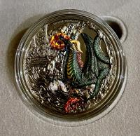 ВАВЕЛЬСКИЙ ДРАКОН ПОПУЛЯРНЫЕ ЛЕГЕНДЫ 2 УНЦИИ 5 ДОЛЛАРОВ СЕРЕБРЯНАЯ МОНЕТА NIUE 2024