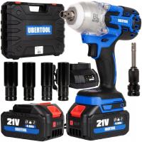 KLUCZ UDAROWY 720NM 2x AKU 4.0AH 21V AKUMULATOROWY MOCNY + NASADKI