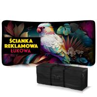 Ścianka Reklamowa Łukowa 400x300cm Nadruk Projekt jednostronna