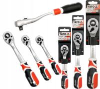 Klucz nasadowy wygięty Yato 3 szt. 1/4'' 3/8'' 1/2'' stal CrV6140