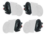 4× GŁOŚNIKI ZESTAW PODTYNKOWE NAŚCIENNE BLUETOOTH 4 SZTUKI 200W MASKOWNICA