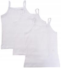 Комплект из 3 предметов, майка на подтяжках для девочек, белая футболка 146/152 Y859A