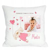 PODUSZKA ZE ZDJĘCIEM URODZINY ROCZEK CHRZEST