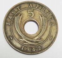 Brytyjska Afryka Wschodnia 5 centów 1942
