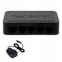 5 Port Gigabit Ethernet Fast Ethernet Switch Accessories Mini Easy Black