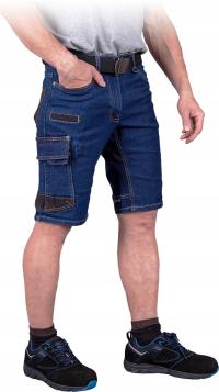 Krótkie Spodnie Robocze Elastyczne Męskie JEANS niebieskie WYGODNE