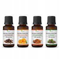 Zestaw Olejków Eterycznych Świątecznych 4x30 ml do Masażu NATURALNE