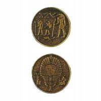 ЕГИПЕТСКАЯ ЗОЛОТАЯ МЕТАЛЛИЧЕСКАЯ МОНЕТА 1 ШТ RPG LARP