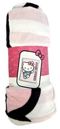 CARBOTEX Flanelowy koc kocyk dziecięcy HELLO KITTY 130x160 cm 308