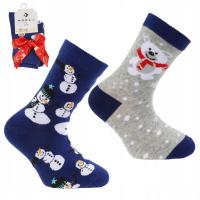 Moraj Skarpetki dziecięce świąteczne 23-26 Bałwanek Misiu 2 szt