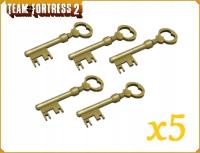Klucz Mann Co Key - 5 sztuk TF2 Team Fortress 2 - Szybka Wysyłka
