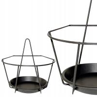 Kwietnik Wiszący Ścienny Nowoczesny Uchwyt na Donicę Kwiaty 17xh17cm Czarny