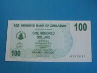 Zimbabwe Banknot 100 Dollars 2006 / 2007 UNC P-42