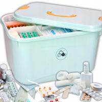 ОРГАНАЙЗЕР КОНТЕЙНЕР ЛЕКАРСТВА КОРОБКА АПТЕЧКА СИНИЙ ЗАПИРАЕМЫЙ AP7