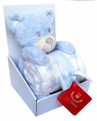 Botobaby одеяло 75x100 см талисман синий медведь подарок крещение