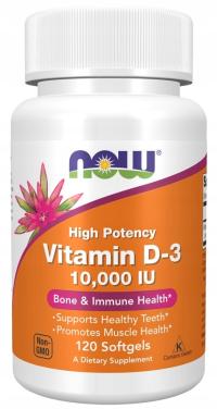 NOW FOODS VITAMIN D3 10000 IU 120k WITAMINA D3 250mcg
