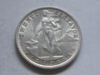 nr329 Filipiny Stara Moneta 20 Centavos 1945 SREBRO