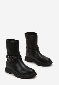 Born2Be Черные Ботильоны Зима Искусственная Кожа