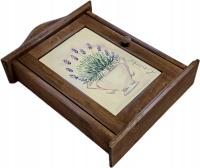 Szafka na klucze skrzynka ręcznie malowana brązowa lawenda