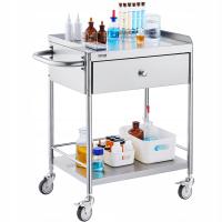 Медицинская тележка 2 слоя нержавеющей стали 220lbs 360° молчаливое колесо ящика