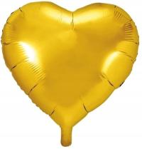Balon Foliowy ZŁOTE SERCE Walentynki Urodziny Wesele Rocznica Party 45cm