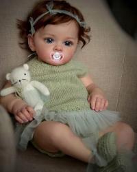 Большая кукла Reborn 60 см как живая маленькая девочка кожа как настоящая