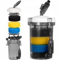 PREFILTR ZEWNĘTRZNY 2.7L PRZEJRZYSTY MOCNY SZCZELNY DO 350L KOMPAKTOWY