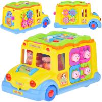 Autko Wesoły Autobus Interaktywny Kolorowy jeździ świeci gra ZA0019