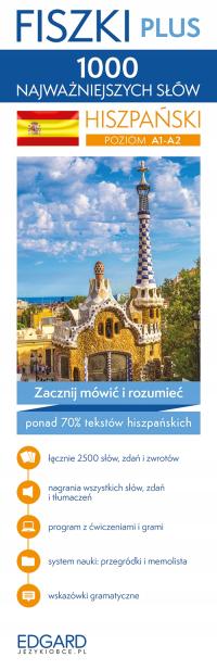 HISZPAŃSKI. FISZKI PLUS 1000 NAJWAŻNIEJSZYCH SŁÓW DLA POCZĄTKUJĄCYCH A1-A2