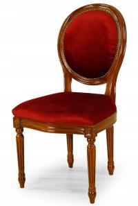 Stylowe krzesło medalion rzeźbione ludwikowskie 80189a