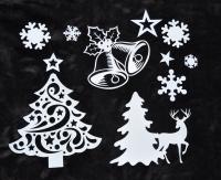 Zima choinka mikołaj ozdoba okno tablice szkoła