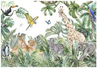 FOTOTAPETA DLA DZIECI LAS ZWIERZĘTA DŻUNGLA SAFARI TAPETA DZIECIĘCA 350x250