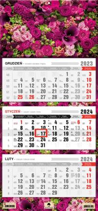 Трехсторонний настенный календарь 2024