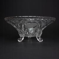 АНК СТАРЫЙ КРИСТАЛЛ СТЕКЛЯННАЯ ЧАША? Кристалл? НА НОЖКАХ ЦВЕТЫ PRL