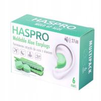 Haspro SA-5-2AL zatyczki do uszu zielone z aloesem 6 par
