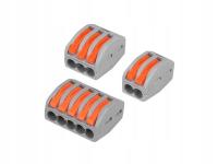 Zestaw złączek dźwigniowych LXZE70, 50 sztuk