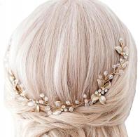 Украшение для волос свадебная пудра длинные кристаллы