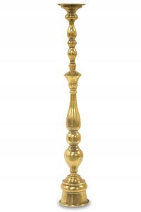 Złoty antyczny stylowy metalowy wysoki świecznik