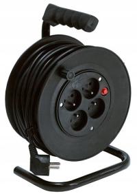 Przedłużacz bębnowy zwijany - BEMKO - 4 gniazda - 20 m - 3x1 mm2 - IP20