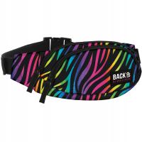 Saszetka Nerka BackUP KOLOROWA ZEBRA, Wodoodporna, 15,5x24 cm