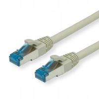 Kabel sieciowy LAN S/FTP Cat.6A RJ45 szary 10m