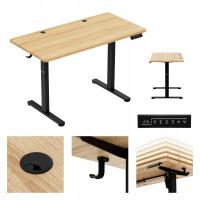 Biurko regulowane elektryczne MARK ADLER drewno dąb komputerowe 120x60 cm