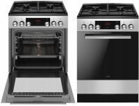Kuchnia gazowo-elektryczna Amica 6123GE3.39ZpTsDpFA(XsxV) srebrno-czarna