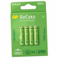 AKUMULATORKI baterie GP Recyko+ R3 AAA 1000mAh x4