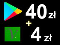 Google Play Card 40 зл предоплаченный код Android / подарочная карта