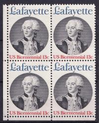 USA** Mi 1304 czwórka, 200lat USA, Gen. Lafayette