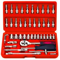 Zestaw kluczy nasadowych klucze nasadowe 46 el stal