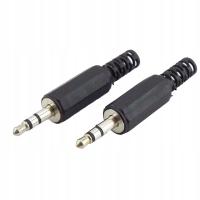 2pcs 3P 3.5mm RCA Plug Mono Stereo Audio Video Dual Audio Plug Headpho Plug