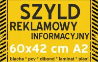 TABLICA REKLAMOWA SZYLD reklama PCV A2 60x42 cm